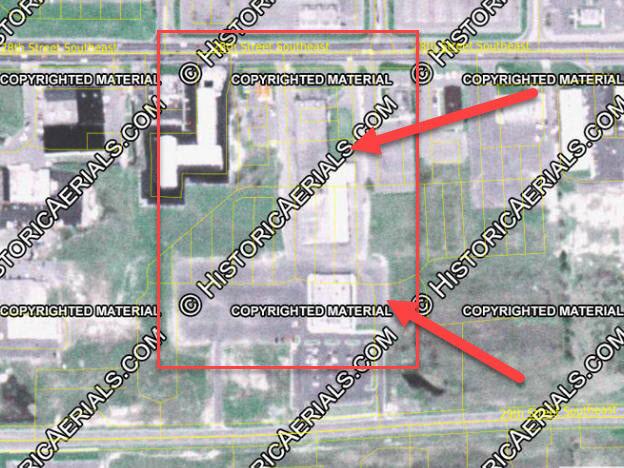 Quad 6 - Was Either One Of These Buildings 1981 Aerial (newer photo)